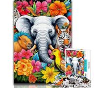 Puzzles pour Adolescents 1000 pièces Animaux d'Afrique, Stimulez Votre Cerveau, Jouets addictifs pour cultiver la Patience, Collection d'artistes, Beaux-Arts (75x50cm)