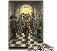 Puzzles pour Adolescents 1000 pièces, Animaux du Cirque, Anti-Stress, Vacances à la Maison, Passe-Temps, Amour Entre Couples (26x38cm)