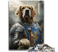 Puzzles pour Adolescents 1000 pièces Animaux Golden Retriever Jeu Familial Anti-Stress Défi Difficile Cadeaux du Père Noël Secret 50x75cm