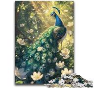 Puzzles pour Adolescents 1000 pièces Animaux Paon Jouets Jeux éducatifs Soulagement du Stress Convient pour la décoration de Bureau 50x75cm