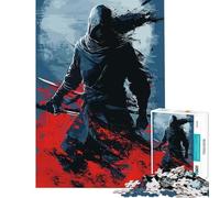 Puzzles pour Adolescents 1000 pièces Anime Bleu Japon Shinobi Difficile et Stimulant Cadeaux pour Femmes Jeux Amusants pour Les 14 Ans et Plus (38X52CM)