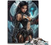 Puzzles pour Adolescents 1000 pièces Anime Dragon Girl Jeux de détente Jeu éducatif pour Anniversaire, Noël pour et jusqu'à 14 Ans 50x75cm