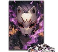 Puzzles pour Adolescents 1000 pièces Anime Fox Mask Boy Difficile à compléter mais Amusant et Humoristique Jeu éducatif pour Anniversaire 26x38cm