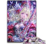 Puzzles pour Adolescents 1000 pièces Anime Girl Warrior Puzzles pour Adultes, Jeux éducatifs, décoration d'intérieur, Cadeau d'anniversaire, Cadeaux, Art Mural (38x26cm)