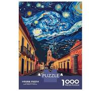 Puzzles pour Adolescents 1000 Pièces Antigua Guatemala Street Art Puzzles pour Adultes Vacances À La Maison Passer Le Temps Interaction Parent-Enfant Jouet Jeu Intellectuel 70x50cm/1000pcs