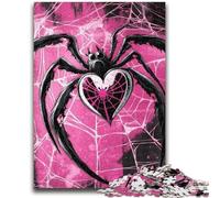 Puzzles pour Adolescents 1000 pièces Araignée Rose Jeu Stimulant et éducatif en Famille pour Anniversaire, Noël 50x75cm
