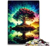 Puzzles pour Adolescents 1000 pièces Arbre de Vie Cosmique Jeu éducatif Difficile à compléter mais Amusant et Humoristique pour Anniversaire 50x75cm