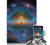 Puzzles pour Adolescents 1000 pièces Arbre de Vie, Jeu Stimulant et Jeu Familial, Cadeau d'anniversaire, Cadeaux, Art Mural 50x75cm