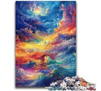 Puzzles pour Adolescents 1000 pièces Arc-en-Ciel Nuage Jouets de Divertissement Familial Jeu éducatif pour Anniversaire, Noël pour Les 14 Ans et Plus 26x38cm