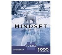 Puzzles pour Adolescents 1000 Pièces Arctic Wolf Mindset Puzzles pour Adultes, Jouets Anti-Stress, Décoration Murale, Cadeaux d'anniversaire Et Cadeaux Uniques 52x38cm/1000pcs