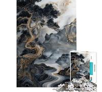 Puzzles pour Adolescents 1000 pièces Art Abstrait Japonais Puzzles Anti-Stress pour Adolescents Jeux d'analyse et de logique Aide à l'exercice cérébral (Dimensions 38x26cm)