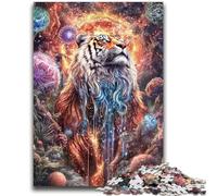 Puzzles pour Adolescents 1000 pièces Art Animalier Tigre Soulagement du Stress Défi Difficile Convient pour la décoration de Bureau 26x38cm