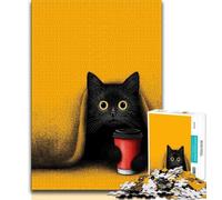 Puzzles pour Adolescents 1000 pièces Art Cat, Anti-Stress Staycation Kill Time Enhance Love Between Couples (75x50cm)