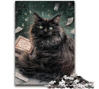 Puzzles pour Adolescents 1000 pièces Art Cat, Jouets éducatifs, décoration intérieure Unique et Cadeaux pour Les 14 Ans et Plus 50x75cm