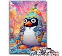 Puzzles pour Adolescents 1000 pièces Art coloré Pingouin Puzzles pour Adolescents, Jeux éducatifs Décoration de la Maison Convient pour la décoration de Bureau (75x50cm)