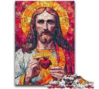 Puzzles pour Adolescents 1000 pièces Art de Jésus, Anti-Stress, défi Difficile, Cadeaux du Père Noël Secret pour Les 14 Ans et Plus 26x38cm