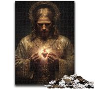 Puzzles pour Adolescents 1000 pièces Art de Jésus Jeu éducatif Défi Jouet Décoration Murale Cadeaux d'anniversaire et de Noël Uniques 26x38cm