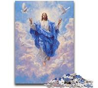Puzzles pour Adolescents 1000 pièces Art de Jésus Jouets de Divertissement Familial Jeu éducatif pour Anniversaire, Noël pour Les 14 Ans et Plus 50x75cm