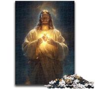 Puzzles pour Adolescents 1000 pièces Art de Jésus pour Les 14 Ans et Plus Cadeaux intéressants pour la réduction du Stress pour Les Amis et la Famille 26x38cm