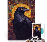 Puzzles pour Adolescents 1000 pièces Art de la mosaïque du Corbeau Analyse et logique Offrir en Cadeau à Toute la Famille 38x26cm