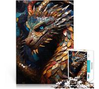 Puzzles pour Adolescents 1000 pièces Art de la mosaïque du Dragon Jouet éducatif Anti-Stress Idées Cadeaux 38x26cm