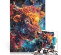 Puzzles pour Adolescents 1000 pièces Art de la Vache Cosmique Entraînez Votre Cerveau et Vos Mains Super Cadeau 52x38cm
