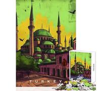 Puzzles pour Adolescents 1000 pièces Art de Propagande Turque Puzzle 1000 pièces Jeu Pratique Cadeaux pour Femmes et Hommes Découpe de précision (38x26cm)