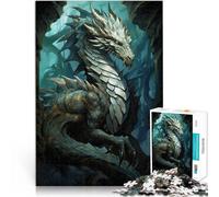 Puzzles pour Adolescents 1000 pièces Art des Dragons Jouets de Jeu pour Cadeau Familial Renforcer l'amour Entre Les Couples 75x50cm