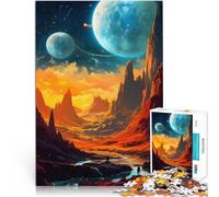 Puzzles pour Adolescents 1000 pièces Art des Montagnes et des planètes défi éducatif Renforcer l'amour Entre Les Couples 75x50cm