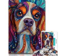 Puzzles pour Adolescents 1000 pièces Art Dog, Analyse et Logique, avec pièces de Formes aléatoires entièrement emboîtables pour Les Enfants de 14 Ans et Plus 38x26cm