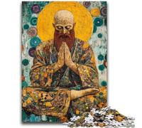 Puzzles pour Adolescents 1000 pièces Art du Bouddha endormi Jeu Stimulant et Jeu en Famille Cadeaux du Père Noël Secret 50x75cm