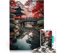 Puzzles pour Adolescents 1000 pièces Art du Paysage Japonais Coupe de précision Activités Amusantes à la Maison, Cadeaux d'anniversaire, Cadeaux de Voyage, 26x38cm