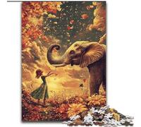 Puzzles pour Adolescents 1000 pièces Art Éléphant, Difficiles et complets, avec des pièces de Formes aléatoires entièrement imbriquées (Taille 50x75cm)