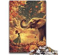 Puzzles pour Adolescents 1000 pièces Art éléphant Soulagement du Stress Défi Difficile Convient pour la décoration de Bureau 26x38cm