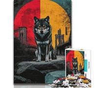 Puzzles pour Adolescents 1000 pièces, Art Fantastique, Loup, Puzzles pour Adultes, Anti-Stress, Vacances à la Maison, Tuer Le Temps, Interaction Parent-Enfant (Taille 75x50cm)