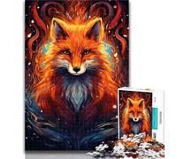 Puzzles pour Adolescents 1000 pièces Art Fox 1000 pièces pour Adultes, Anti-Stress, défi Difficile, Cadeaux du Père Noël Secret 50x75cm