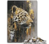 Puzzles pour Adolescents 1000 pièces Art léopard Aidez Le Cerveau à exercer Jouets addictifs pour cultiver la Patience Convient aux Couples 26x38cm