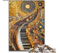 Puzzles pour Adolescents 1000 pièces Art Piano, Anti-Stress, avec pièces entièrement emboîtables de Formes aléatoires, pour Les Plus de 14 Ans (Taille 50x75cm)