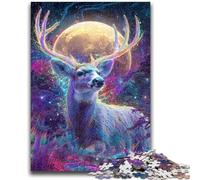 Puzzles pour Adolescents 1000 pièces Art psychédélique et visionnaire de cerf Difficile à réaliser, mais Amusant et Humoristique Cadeau d'anniversaire, Cadeaux, Art Mural 50x75cm