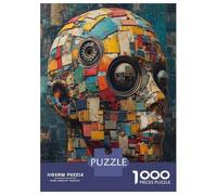 Puzzles pour Adolescents 1000 Pièces Artificial Intelligence Head Puzzle Jeux Relaxants Défi Difficile Activités Amusantes À La Maison 52x38cm/1000pcs