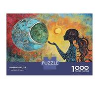 Puzzles pour Adolescents 1000 Pièces Artistic Moon Painting Puzzles pour Adolescents Jeu Familial pour Améliorer La Mémoire Cadeaux De Noël Et d'anniversaire 38x26cm/1000pcs