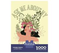 Puzzles pour Adolescents 1000 Pièces Ask Me About My Plants Puzzle pour Adultes Jeux Relaxants Décoration Intérieure Cadeaux Uniques pour Anniversaire Et Noël 70x50cm/1000pcs