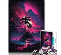 Puzzles pour Adolescents 1000 pièces AstroIsland avec Nuages tropicaux 1000 pièces pour Adultes, pour Jeu éducatif, Jouet de défi, décoration intérieure Unique et Cadeaux 26x38cm