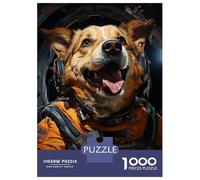 Puzzles pour Adolescents 1000 Pièces Astronaut Dog Puzzles pour Adultes, Jouet, Décoration Murale, Une Œuvre d'art, Cadeaux Uniques d'anniversaire Et De Noël 38x26cm/1000pcs
