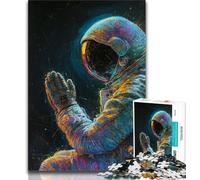 Puzzles pour Adolescents 1000 pièces Astronaute en prière, Anti-Stress, Vacances à la Maison, Tuer Le Temps, améliorer l'amour Entre Couples (75x50cm)