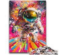 Puzzles pour Adolescents 1000 pièces Astronaute psychédélique Anti-Stress Défi Difficile Convient pour la décoration de Bureau 50x75cm