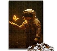 Puzzles pour Adolescents 1000 pièces Astronaute Surf Jouets de Divertissement Familial Jeu éducatif pour Anniversaire, Noël pour Les 14 Ans et Plus 50x75cm