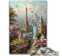 Puzzles pour Adolescents 1000 pièces Attractions mondiales Jouets éducatifs Jeux familiaux Cadeau d'anniversaire, Cadeaux 50x75cm