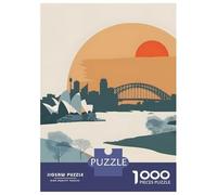 Puzzles pour Adolescents 1000 Pièces Australia Sydney City Puzzle Jeu Manuel pour S'amuser en Famille Cadeaux Uniques pour Anniversaire Et Noël 70x50cm/1000pcs