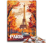 Puzzles pour Adolescents 1000 pièces Automne à Paris. Difficile à réaliser, mais Amusant et Humoristique. Cadeau d'anniversaire, Cadeaux, décoration Murale (Taille 38x52cm).